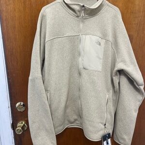 The North Face Men's Tan Zip-Up Sweater